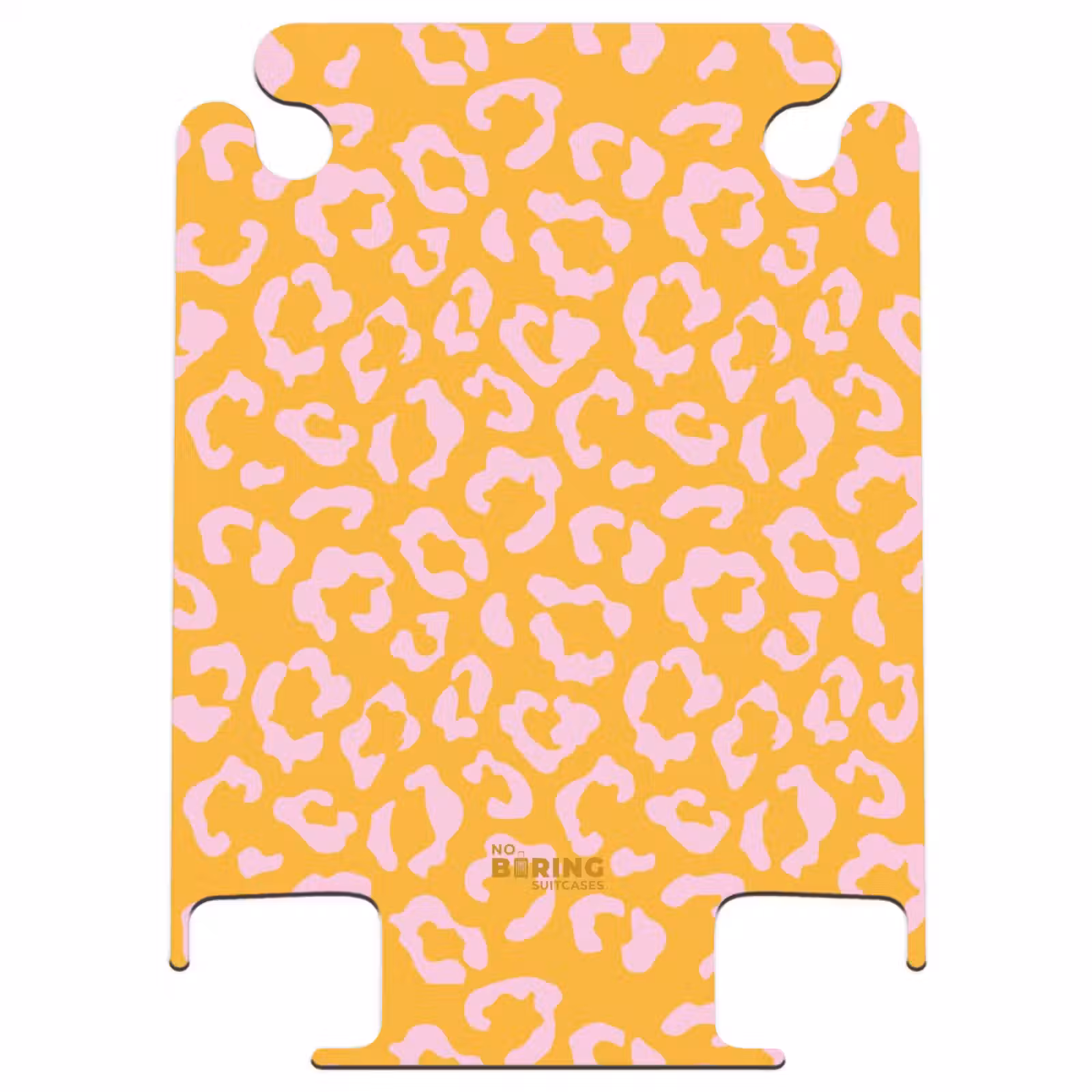 CaseSwap™ - Animal prints - Panther print suitcase in orange-yellow and light pink — 1