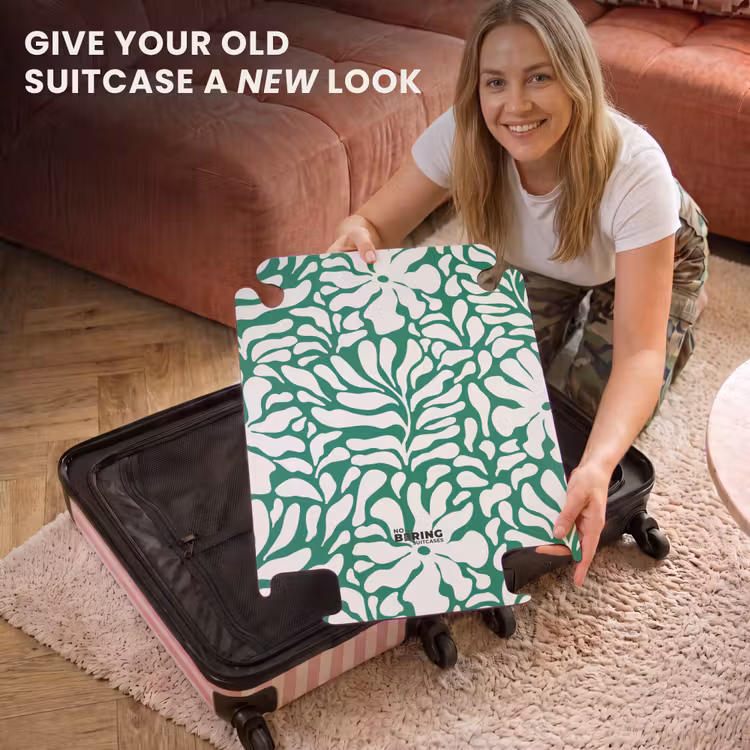 CaseSwap™ - Abstract - Green/White Floral Pattern — 3