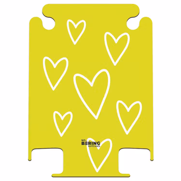 CaseSwap™ - Patterns - Floating hearts on lemon yellow — 1
