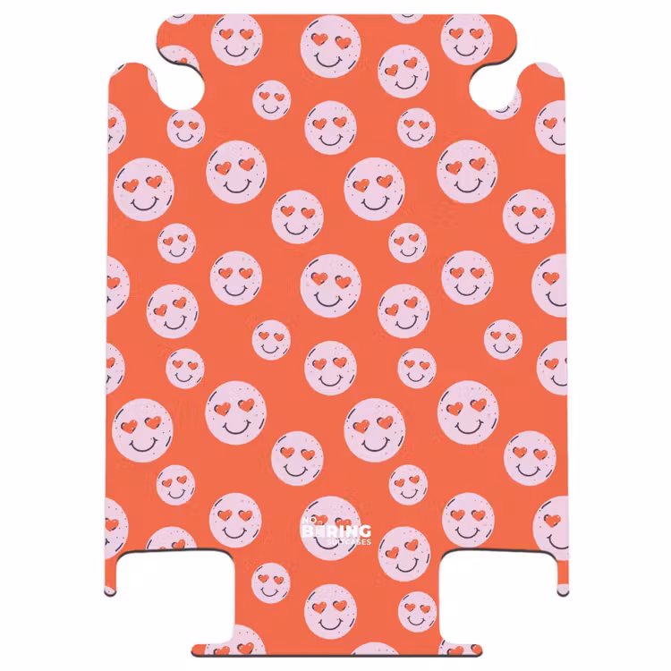 CaseSwap™ - Patterns - Pattern of happy emojis on red background — 1