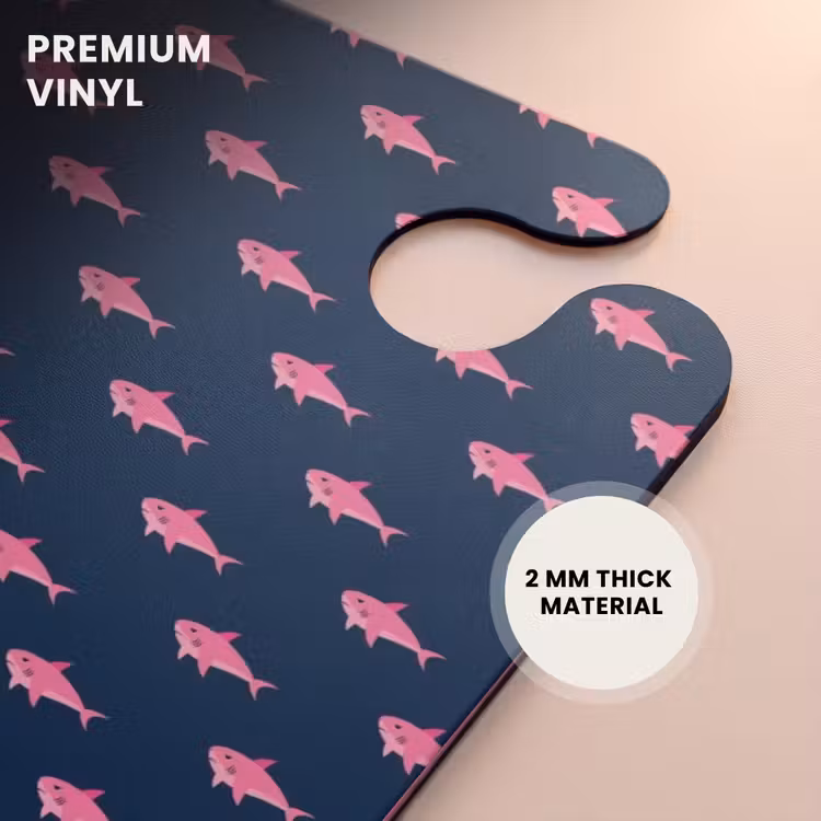 CaseSwap™ - Patterns - Pink sharks on dark blue background — 6