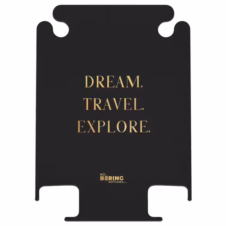 CaseSwap™ - Quotes - Dream travel explore - Gold - Travel - Black — 1
