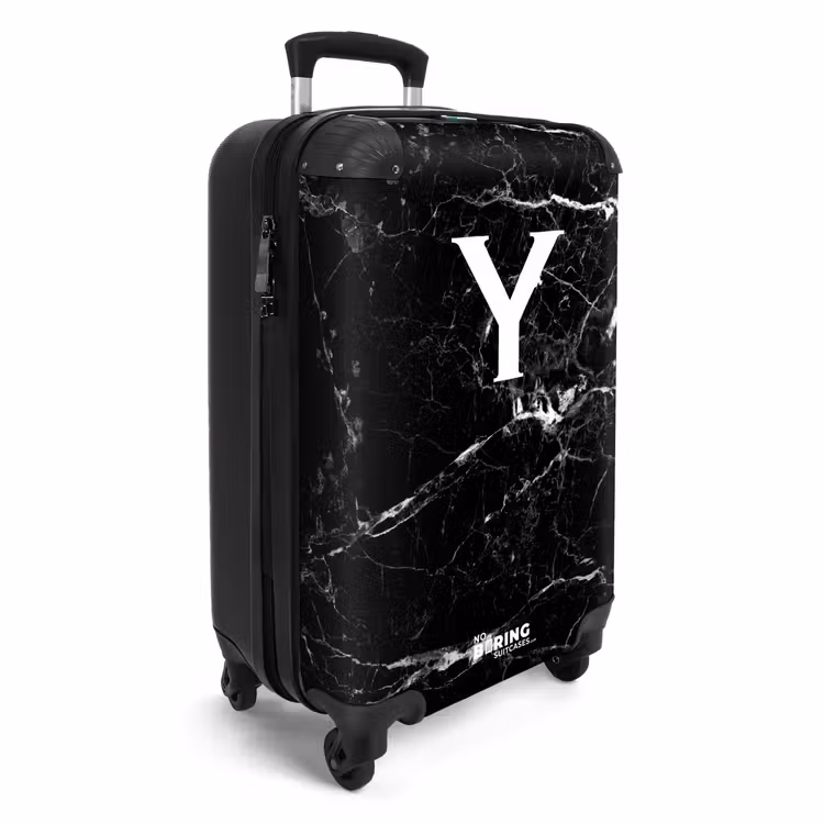 CaseSwap™ - Letter Y - Marble - Black - Marble look — 2