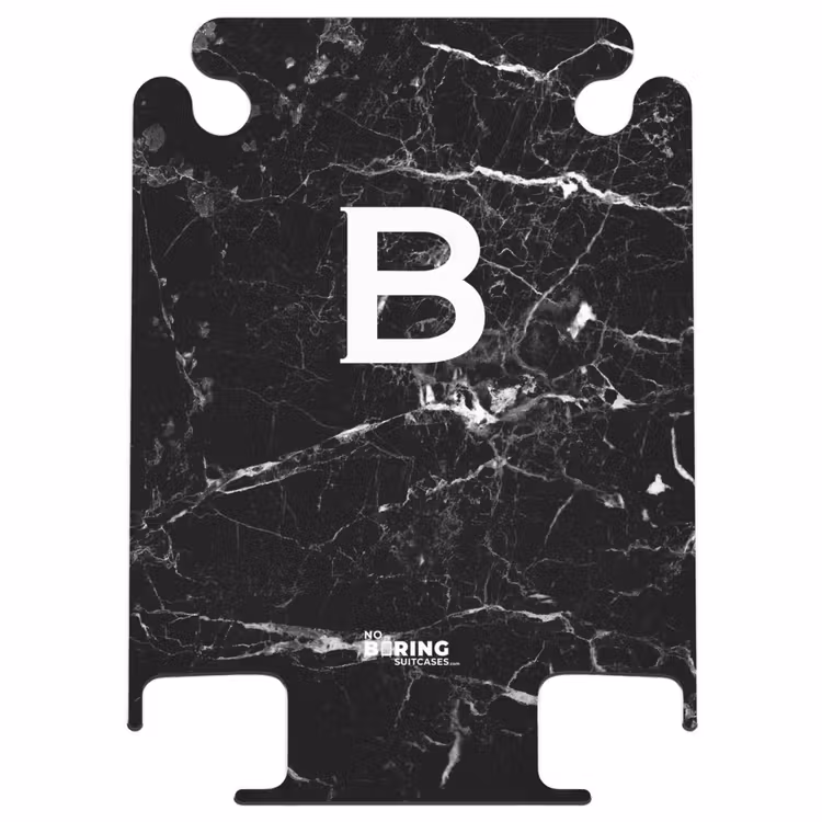 CaseSwap™ - Marble - Letter B - Black - Marble print — 1