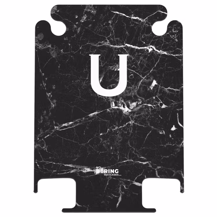 CaseSwap™ - Marble - Letter U - Black - Marble print — 1
