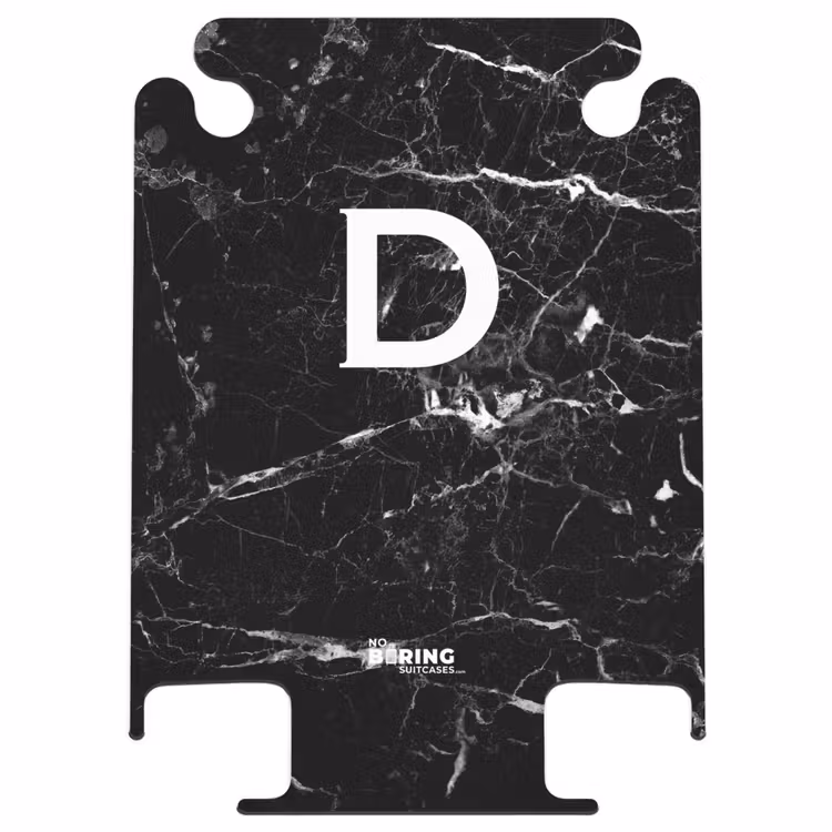 CaseSwap™ - Marble look - Black - Letter D - Marble — 1
