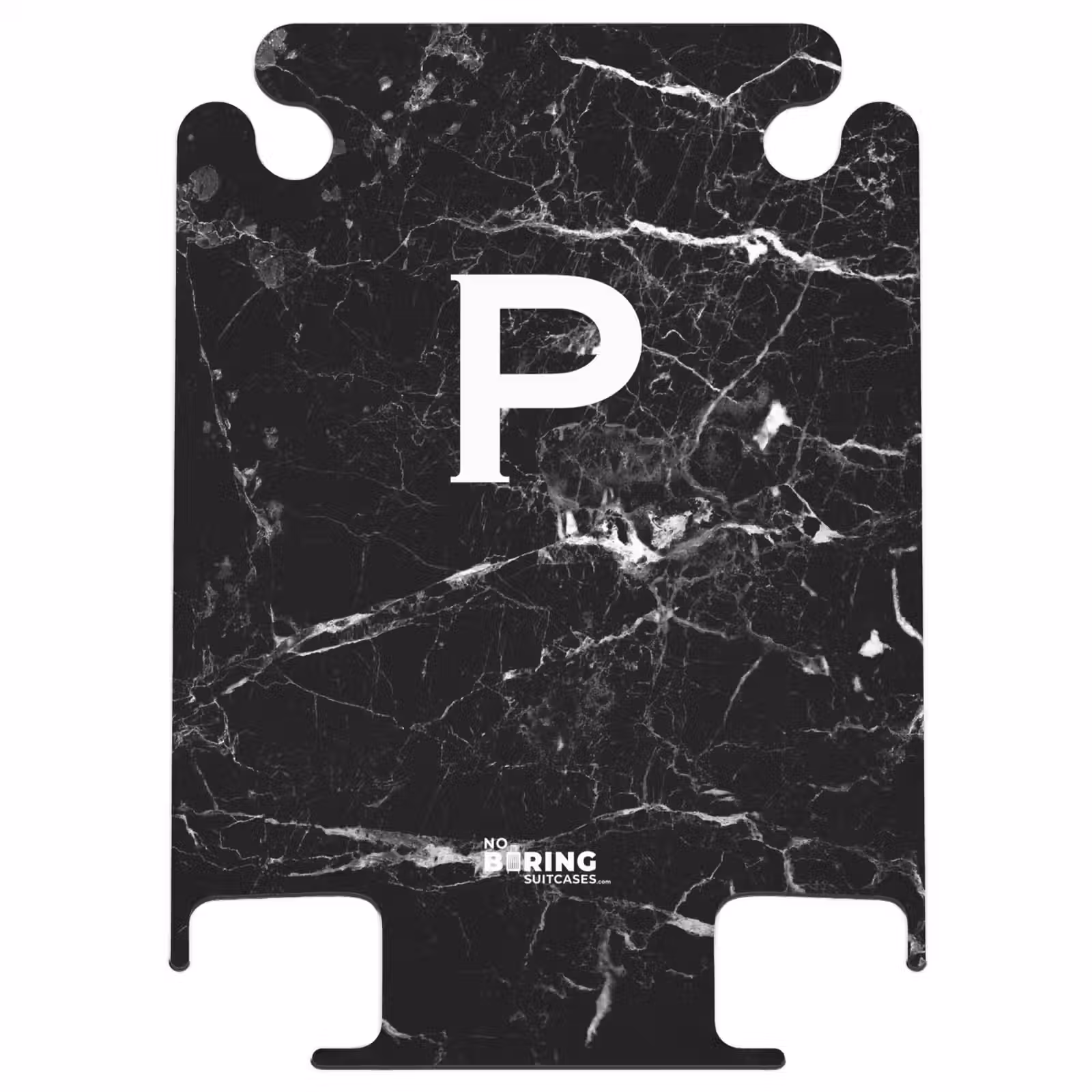 CaseSwap™ - Marble print - Letter P - Black — 1