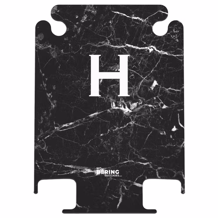 CaseSwap™ - Marble look - Letter H - Black — 1