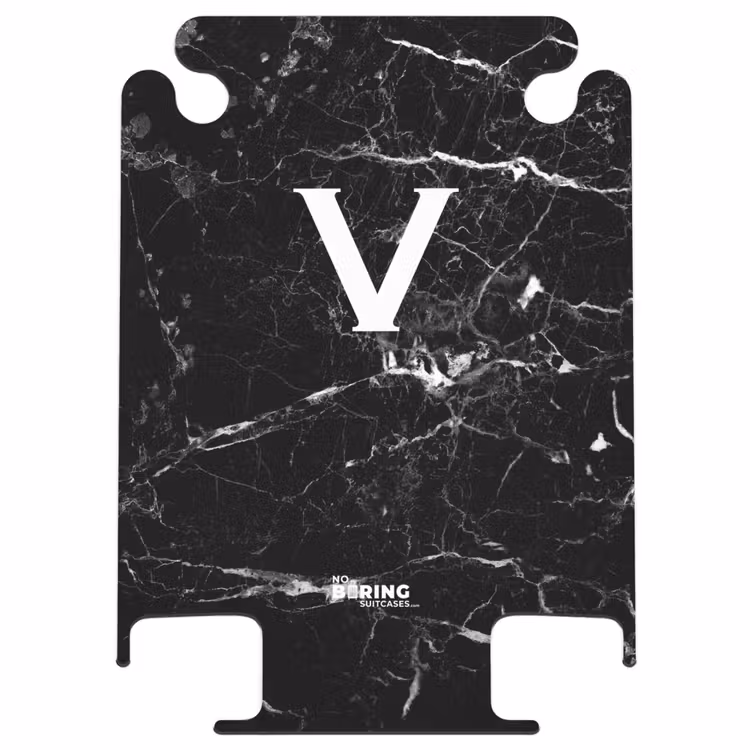 CaseSwap™ - Marble print - Black - Letter V — 1