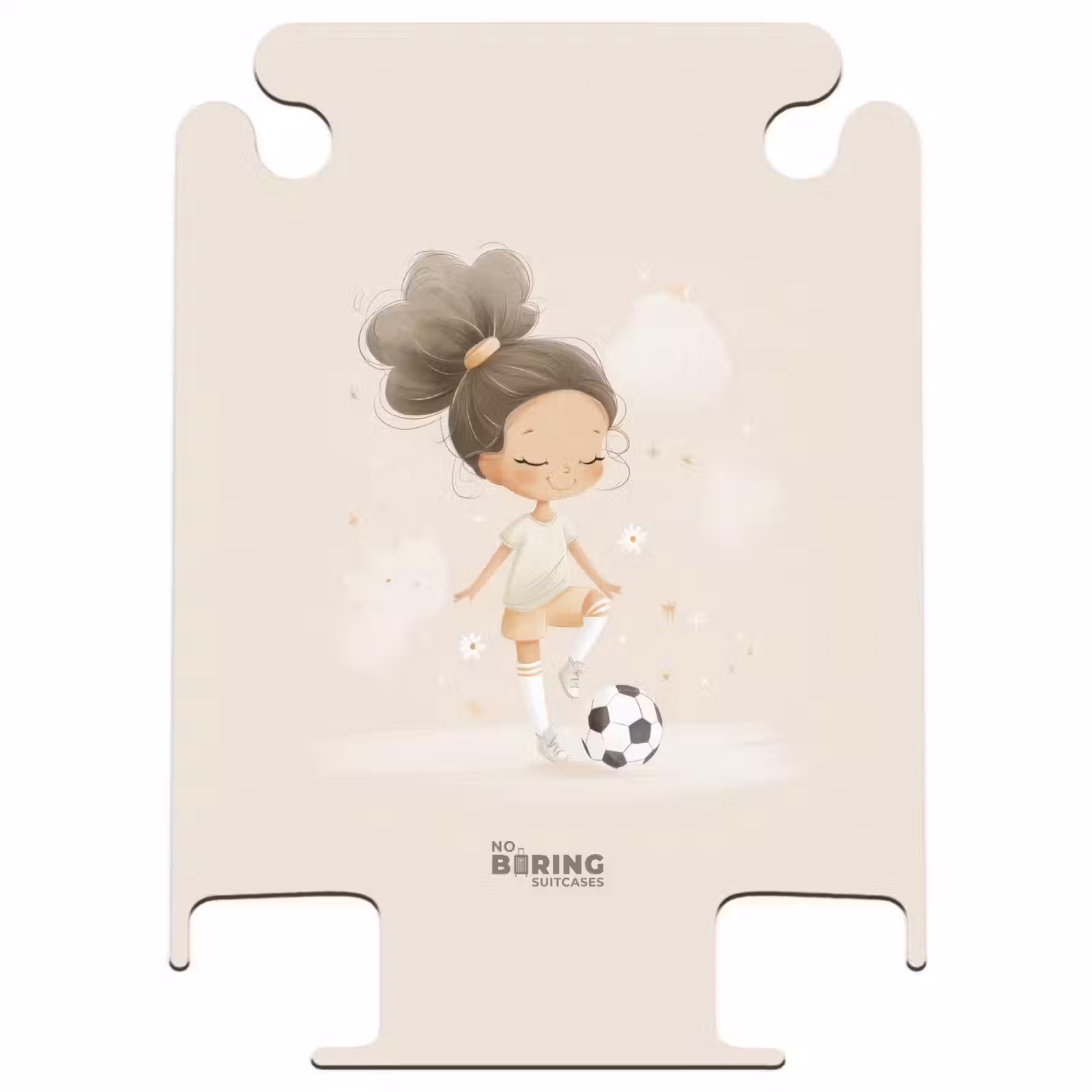 CaseSwap™ - Girl with a soccer ball in beige colors — 1