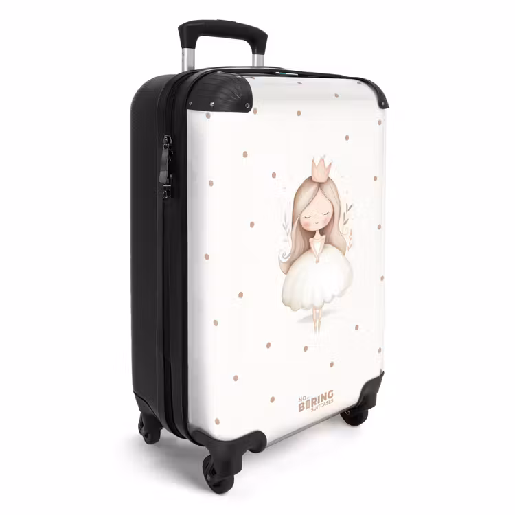 CaseSwap™ - Ballerina princess between beige polka dots — 2