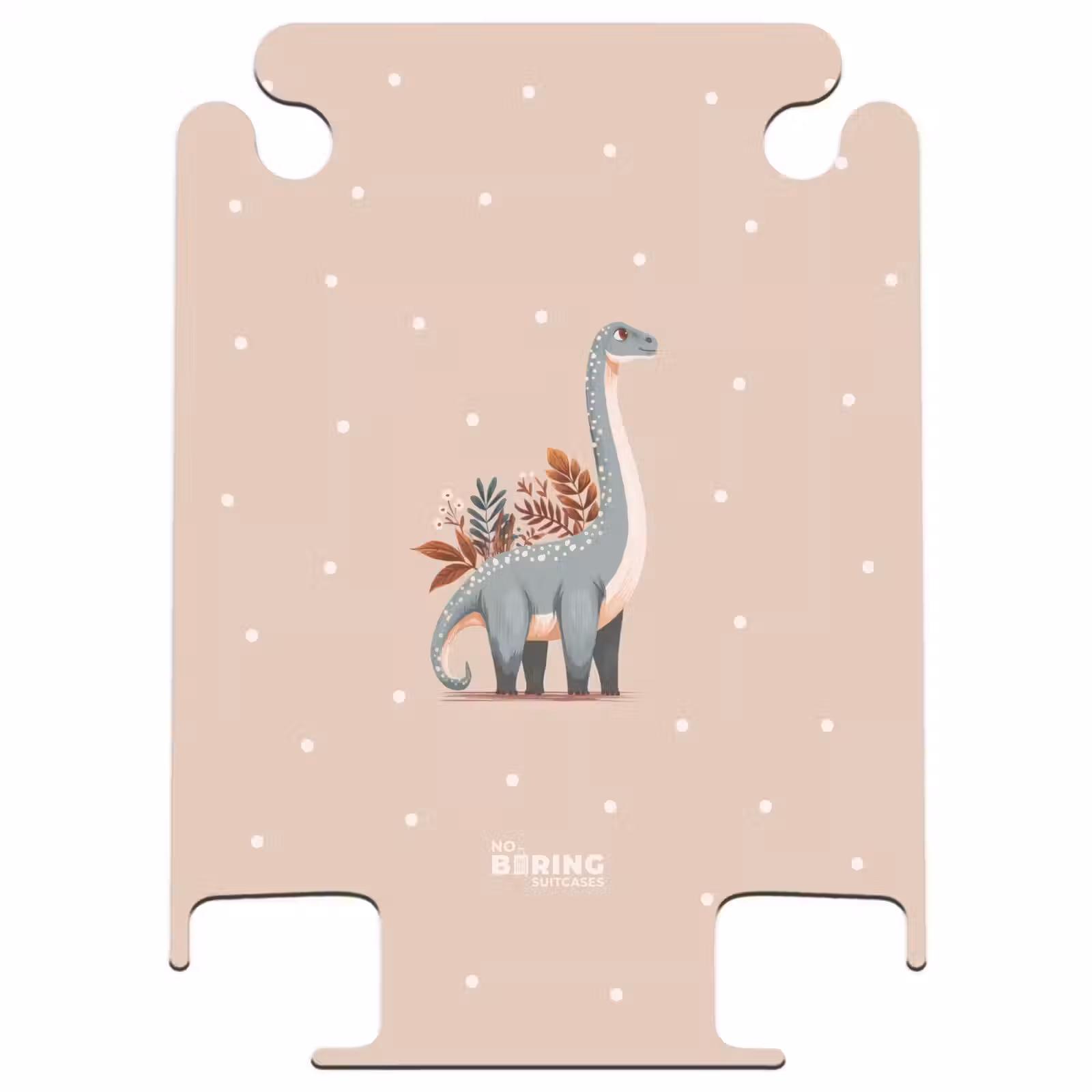 CaseSwap™ - Blue dinosaur on a beige polka dot background — 1