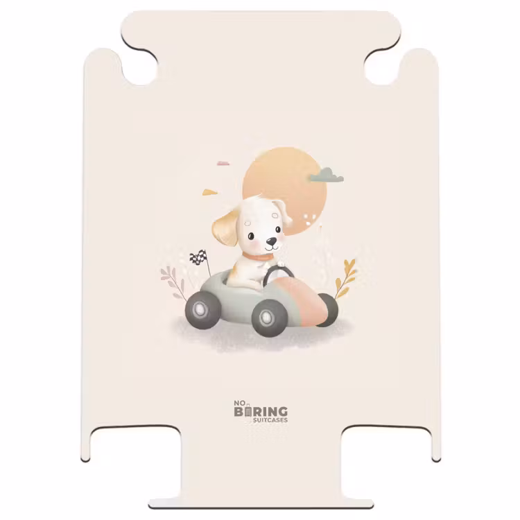 CaseSwap™ - Puppy in a race car in beige colors — 1