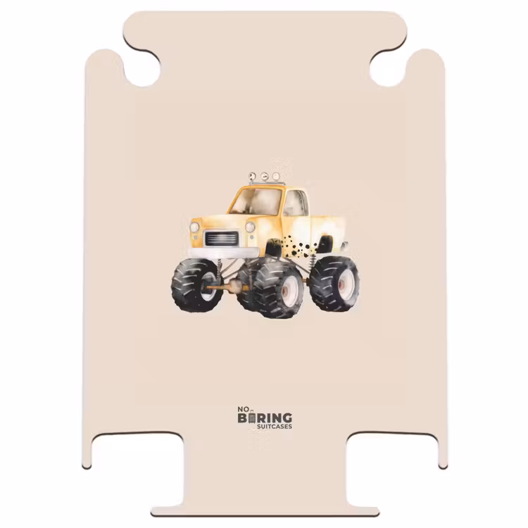 CaseSwap™ - Yellow monster truck on a beige background — 1