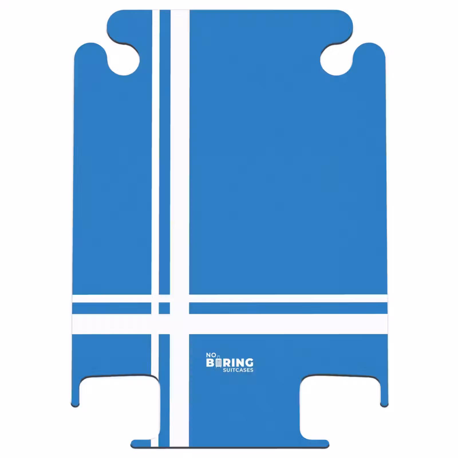 CaseSwap™ - Bright blue background with white corner pattern in lower left corner — 1