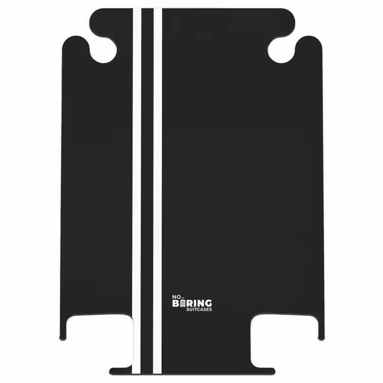 CaseSwap™ - Black background with double white side stripes on the left — 1