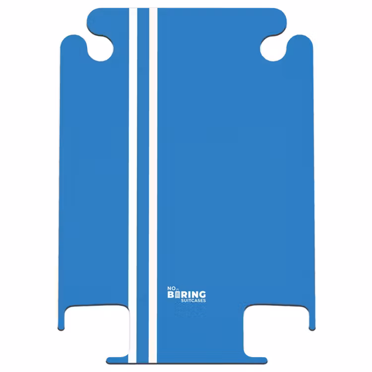 CaseSwap™ - Bright blue background with double white side stripes on the left — 1