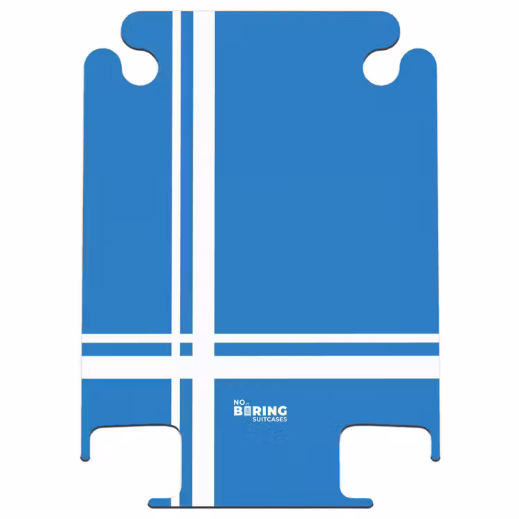 CaseSwap™ - Bright blue background with white corner pattern in lower left corner — 1