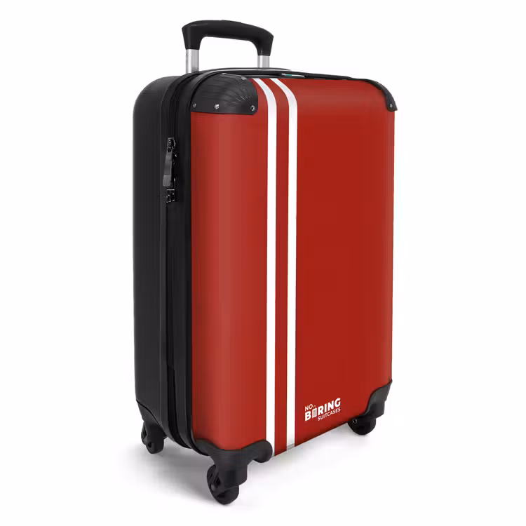CaseSwap™ - Red background with double white side stripes on the left — 2