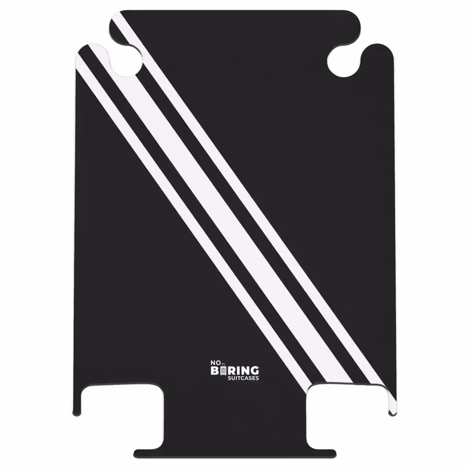 CaseSwap™ - Black background with diagonal white double stripe — 1