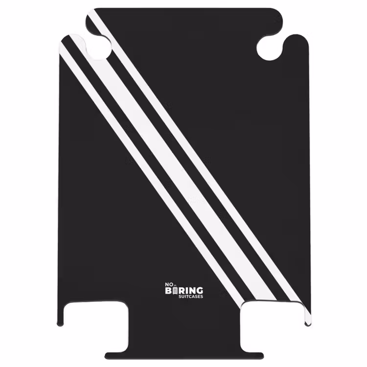CaseSwap™ - Black background with diagonal white double stripe — 1