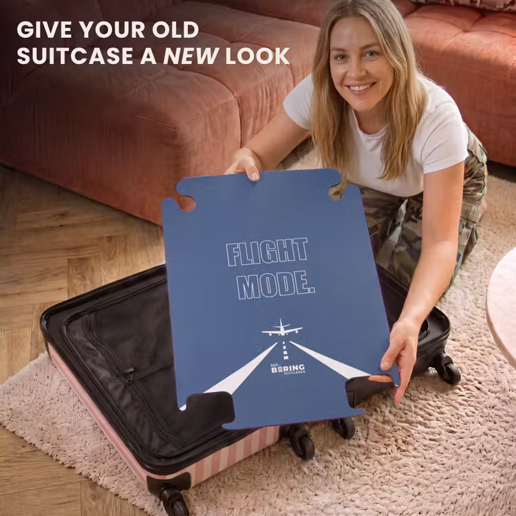 CaseSwap™ - Blue background with airplane and text Flight Mode — 3