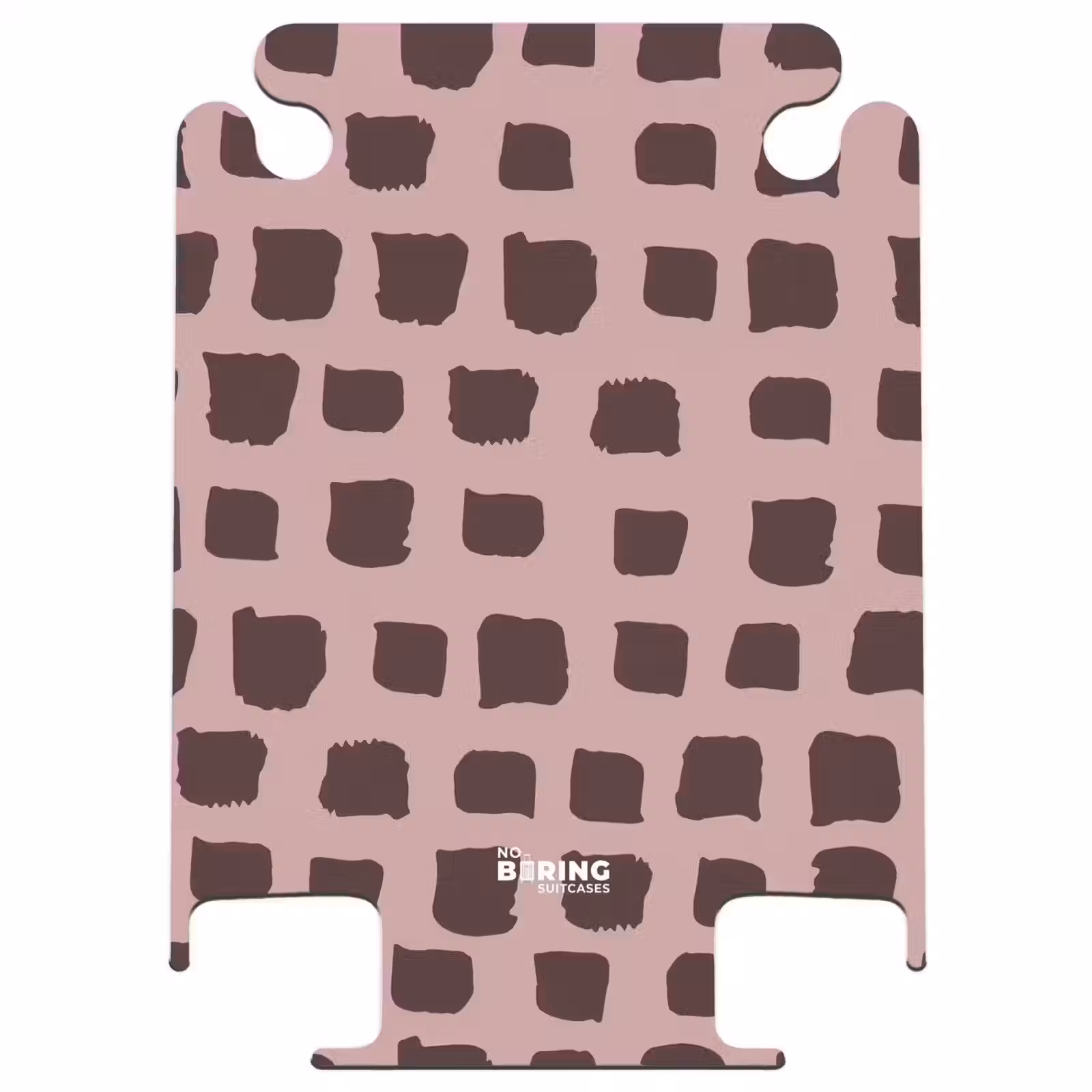 CaseSwap™ - Dark brown block shapes on old pink background — 1