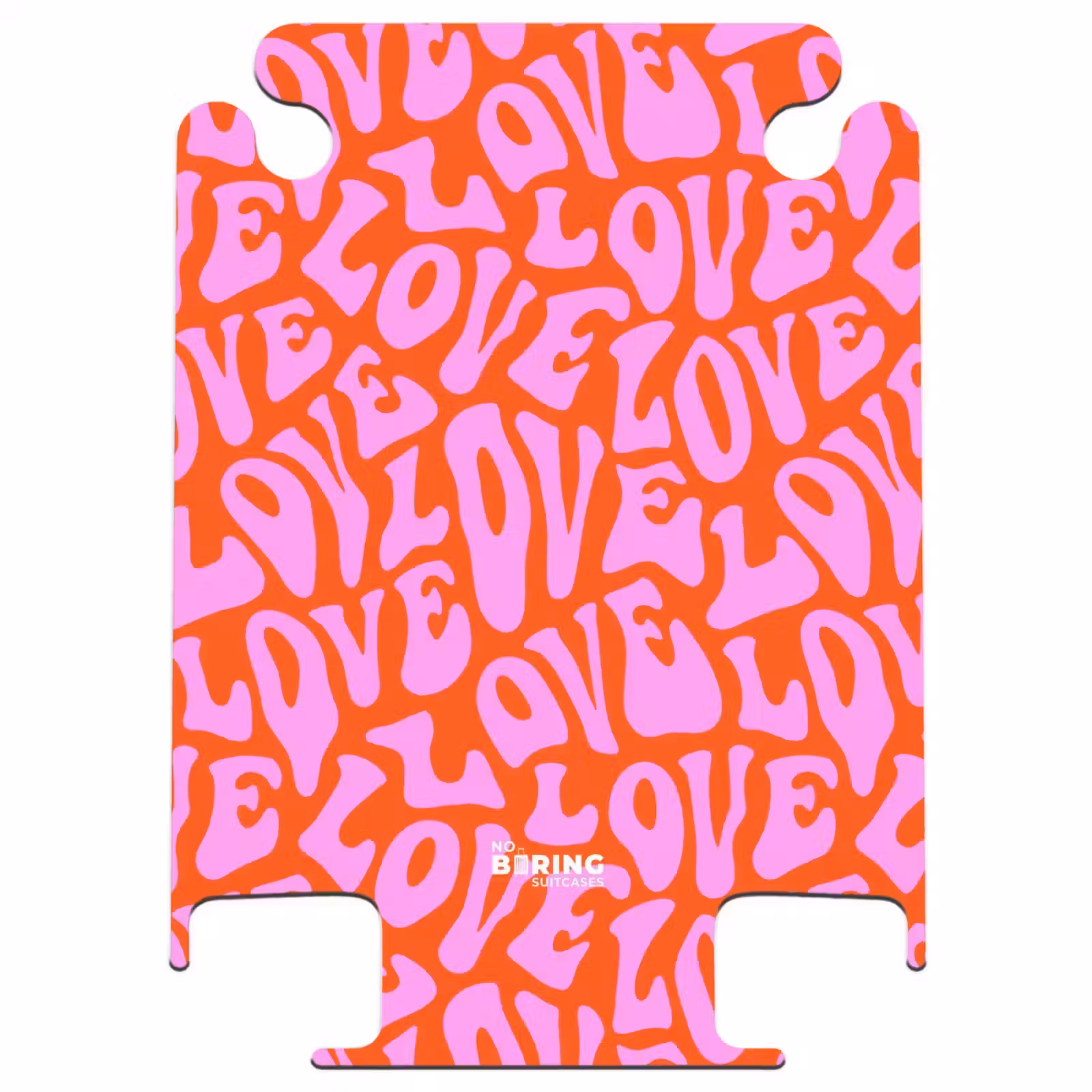 CaseSwap - Repeating 'LOVE' pattern in pink on red — 1