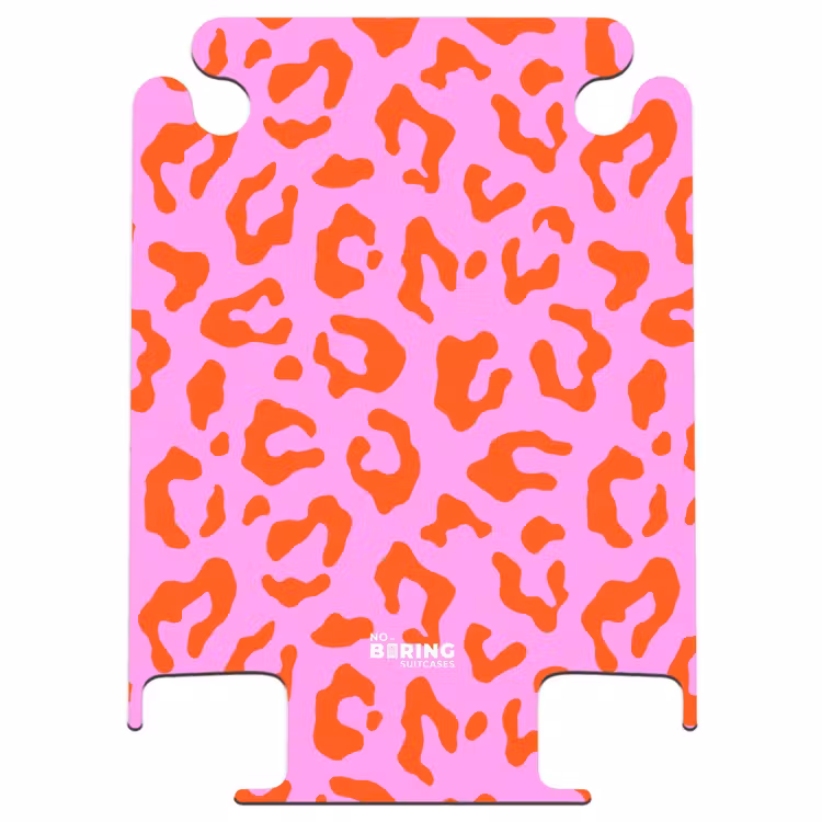 CaseSwap™ - Panther print in red on pink background — 1