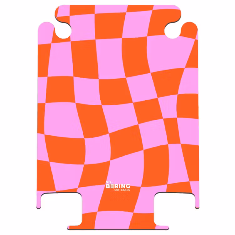 CaseSwap™ - Wavy checkerboard pattern in red and pink — 1