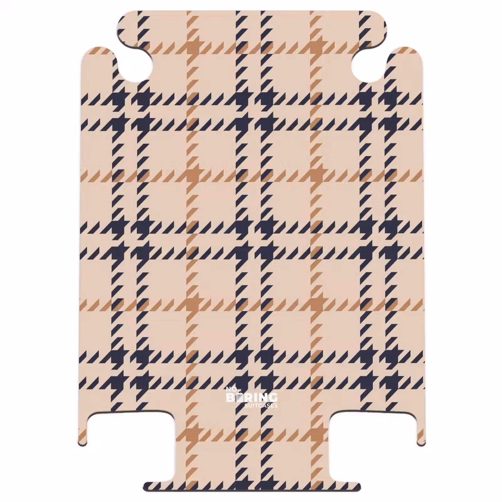 CaseSwap™ - Beige check pattern with herringbone lines in black and brown — 1