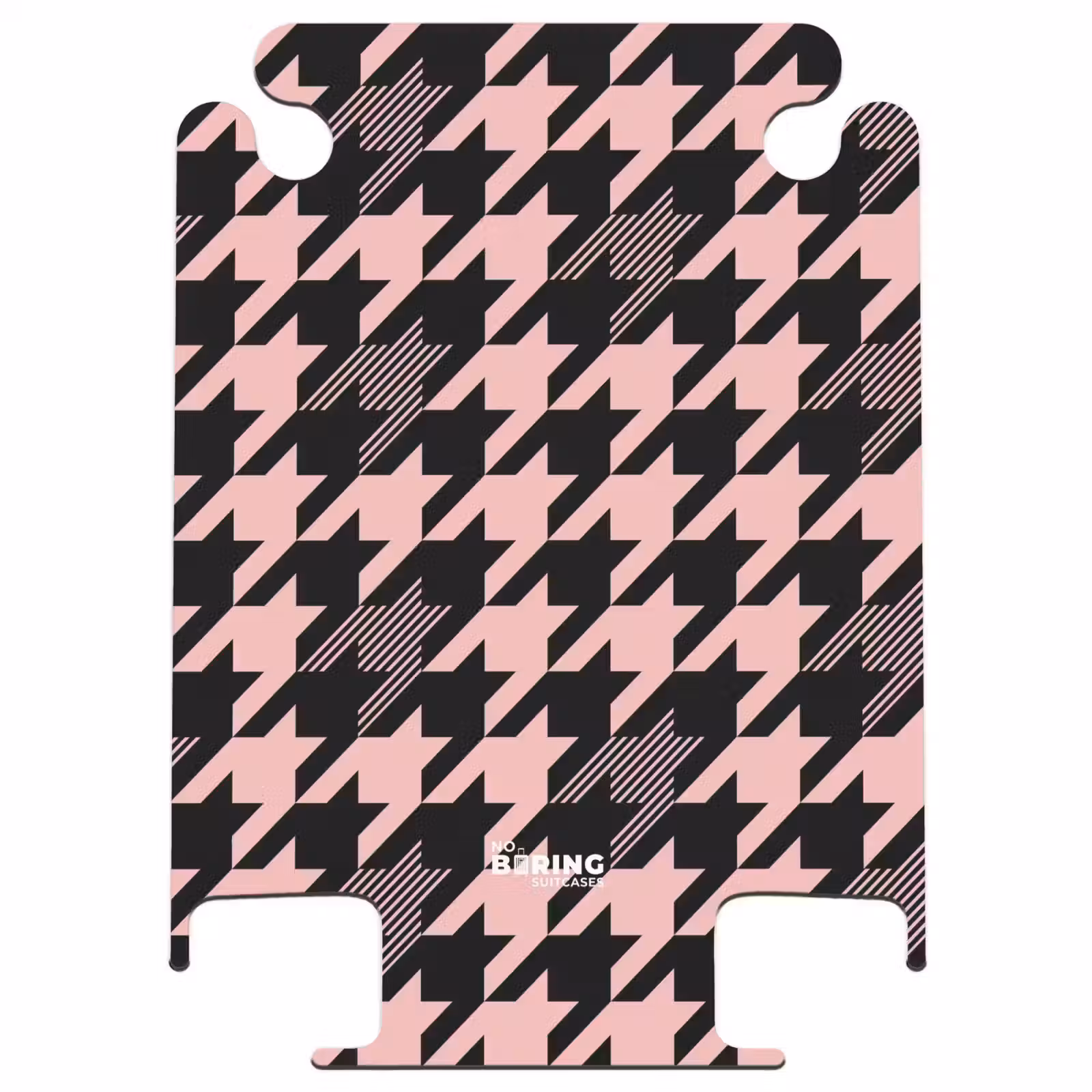 CaseSwap™ - Large pied-de-poule pattern in pink and black — 1