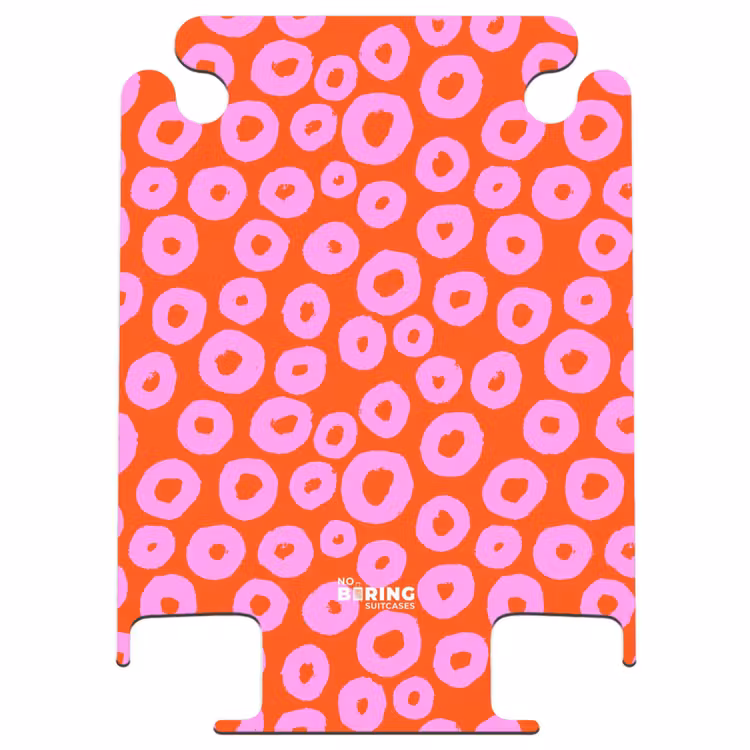 CaseSwap™ - Pink circle pattern with heart filling on red — 1
