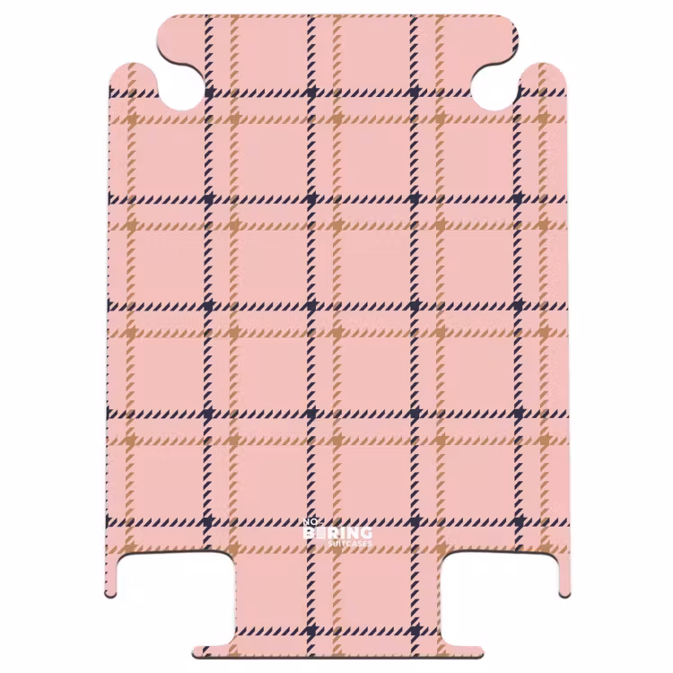 CaseSwap™ - Pink plaid texture with brown and black accents — 1