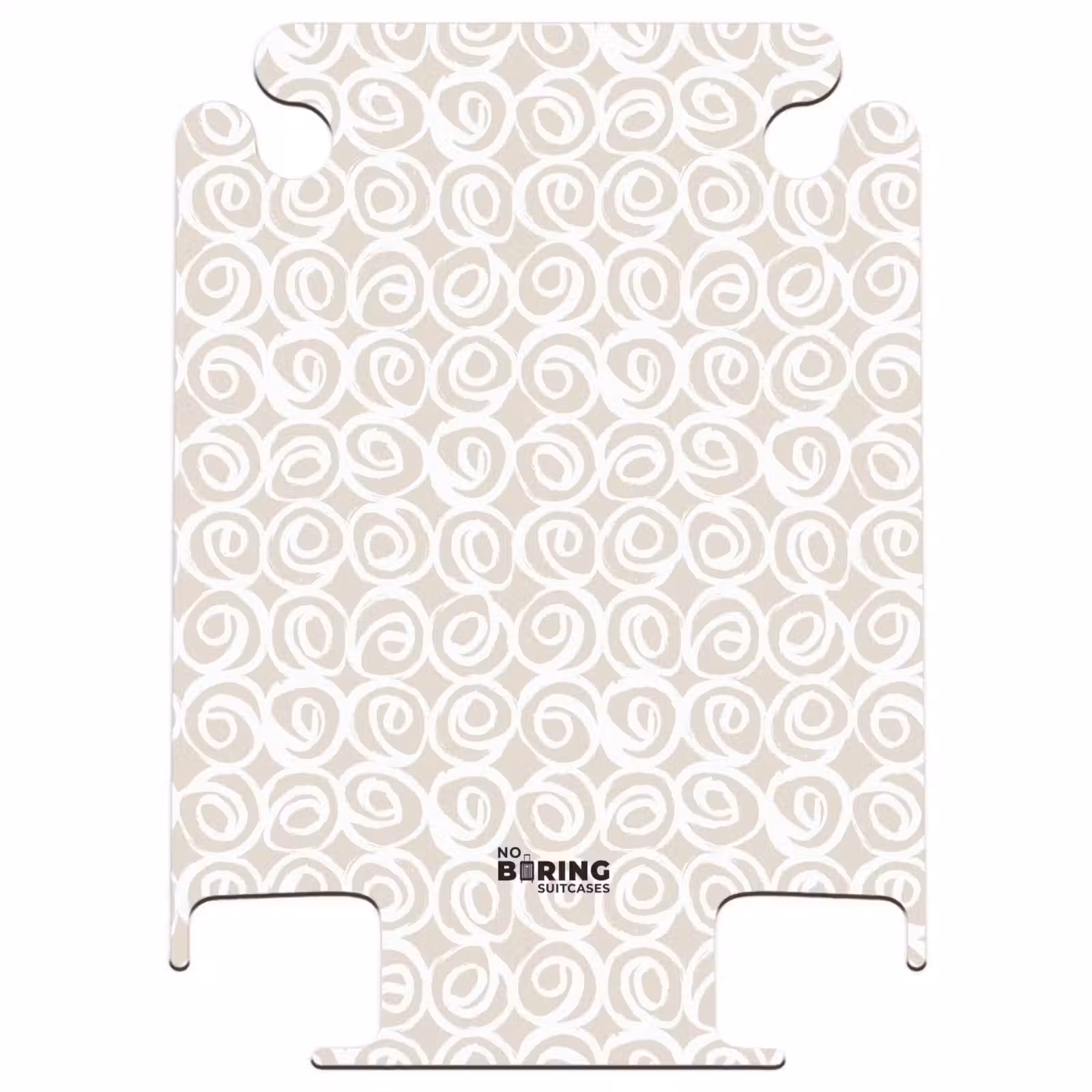 CaseSwap™ - White curls on taupe background — 1