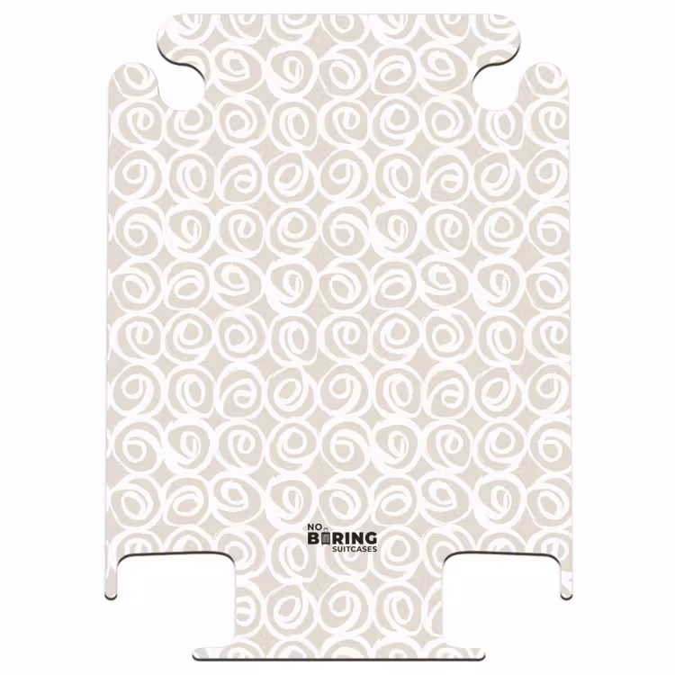 CaseSwap™ - White curls on taupe background — 1