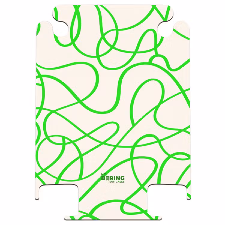 CaseSwap™ - Green curly lines on beige — 1