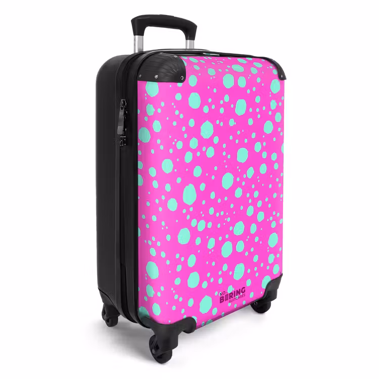 CaseSwap - Turquoise dots on bright pink background — 2