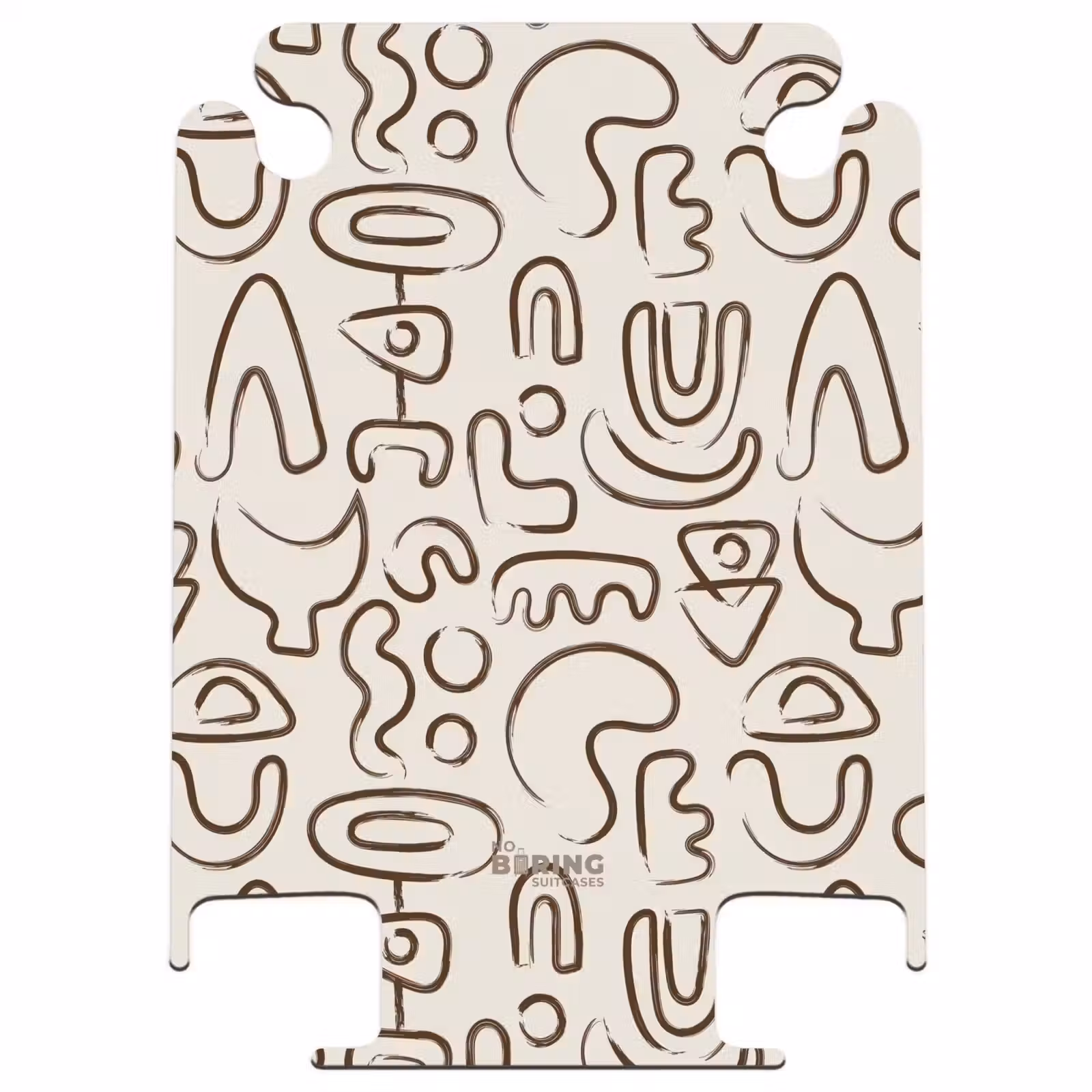 CaseSwap™ - Dark brown abstract shapes on beige — 1