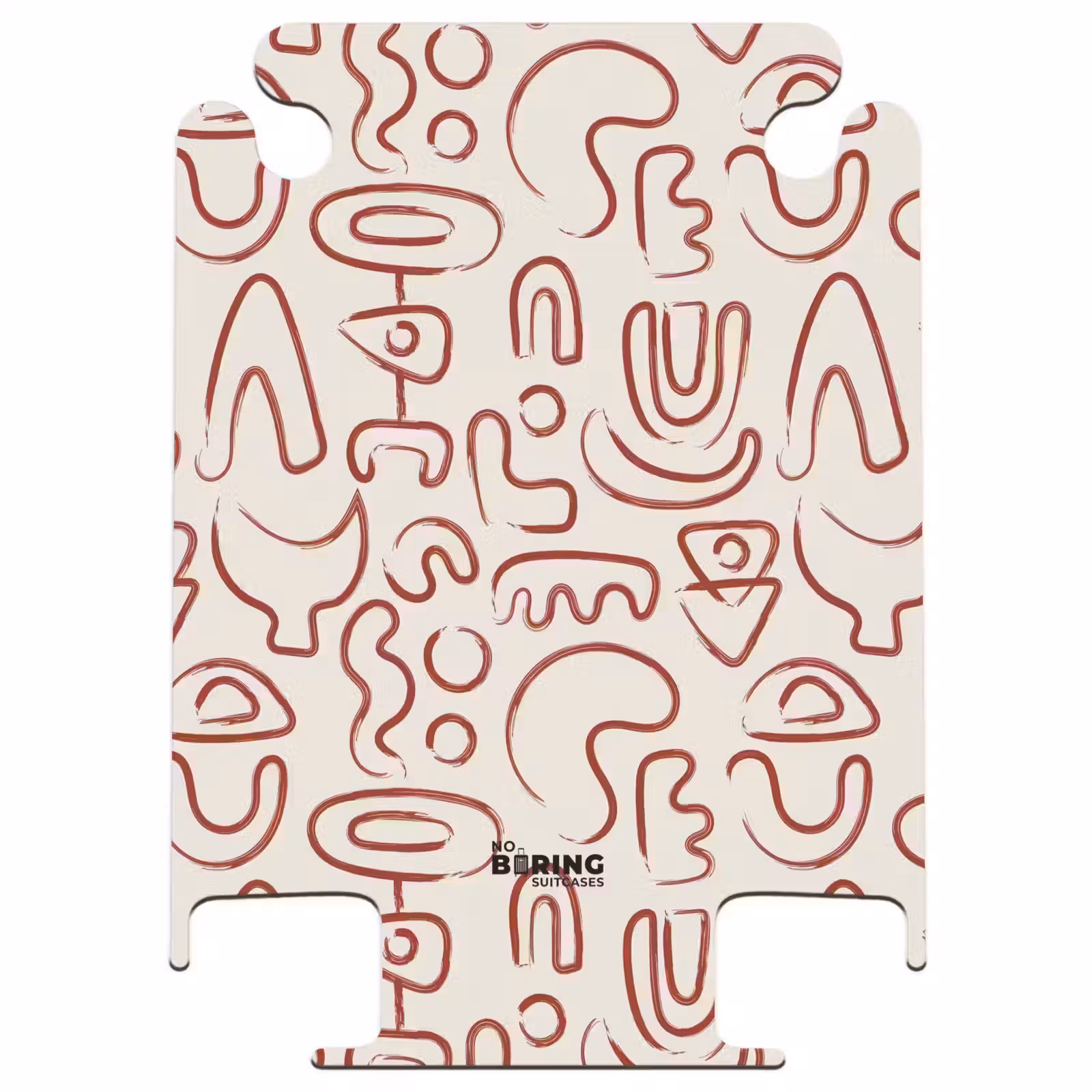 CaseSwap™ - Dark red abstract shapes on beige — 1