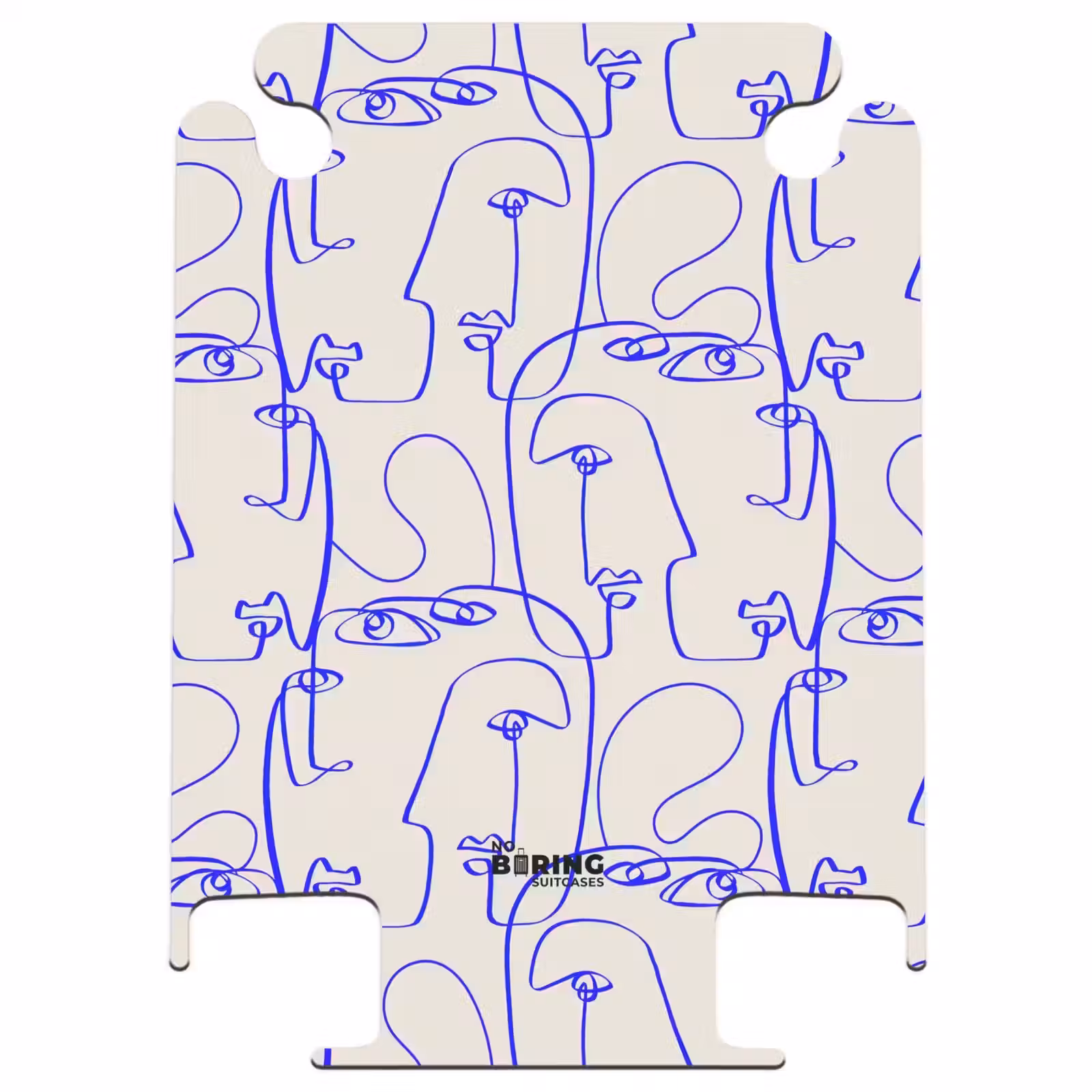 CaseSwap™ - Faces in blue line on beige background — 1