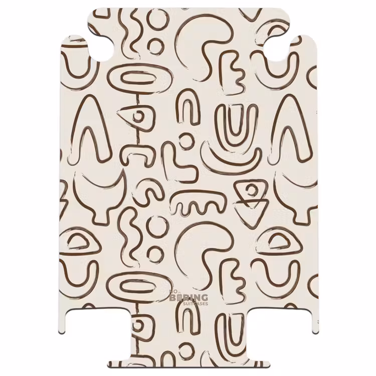 CaseSwap™ - Dark brown abstract shapes on beige — 1