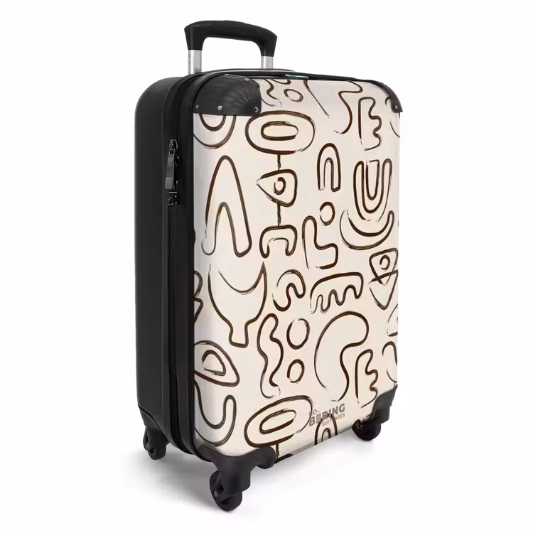 CaseSwap™ - Dark brown abstract shapes on beige — 2