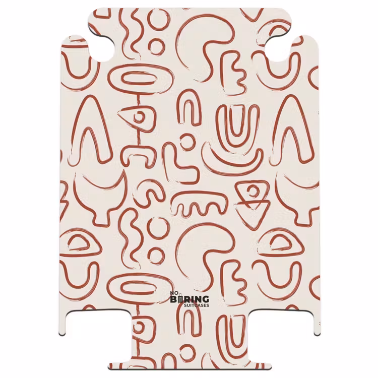 CaseSwap™ - Dark red abstract shapes on beige — 1