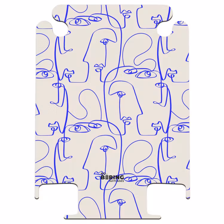 CaseSwap™ - Faces in blue line on beige background — 1