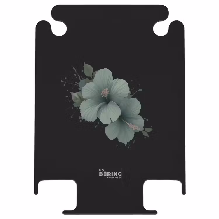 CaseSwap™ - Black background with green hibiscus flower — 1
