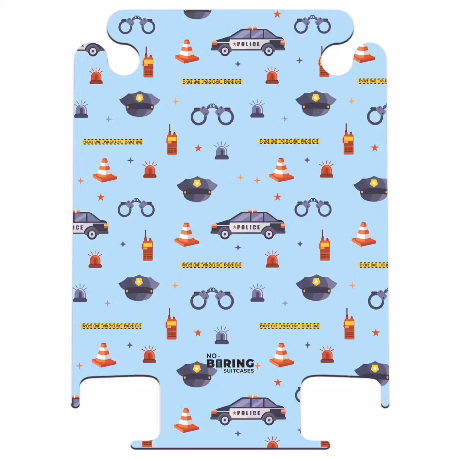 CaseSwap™ - Police and security pattern on light blue — 1