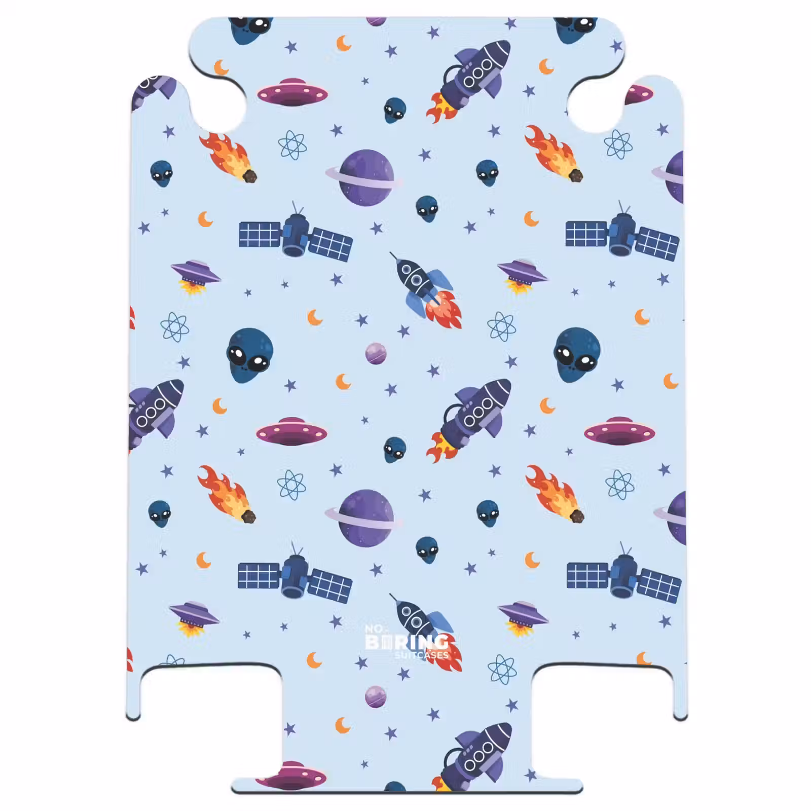 CaseSwap™ - Space and alien pattern on light blue — 1