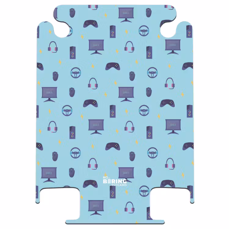 CaseSwap™ - Gamer pattern with gaming accessories on blue — 1