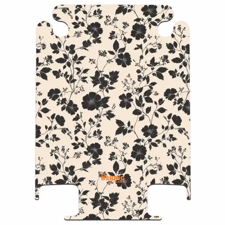 CaseSwap™ - Flowers - Pattern - Black — 1